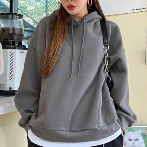 Custom Pullover 100% Cotton Hoodies Women Sweatshirts Grey-Color Women Hoodie & SweatShirt At Qasaab Gloves Company - Product Image 4