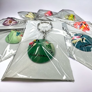 Promotion de l'artisanat en résine Porte-clés en métal de forme ronde personnalisé et porte-clés en résine pour cadeaux personnalisés - Product Image 3