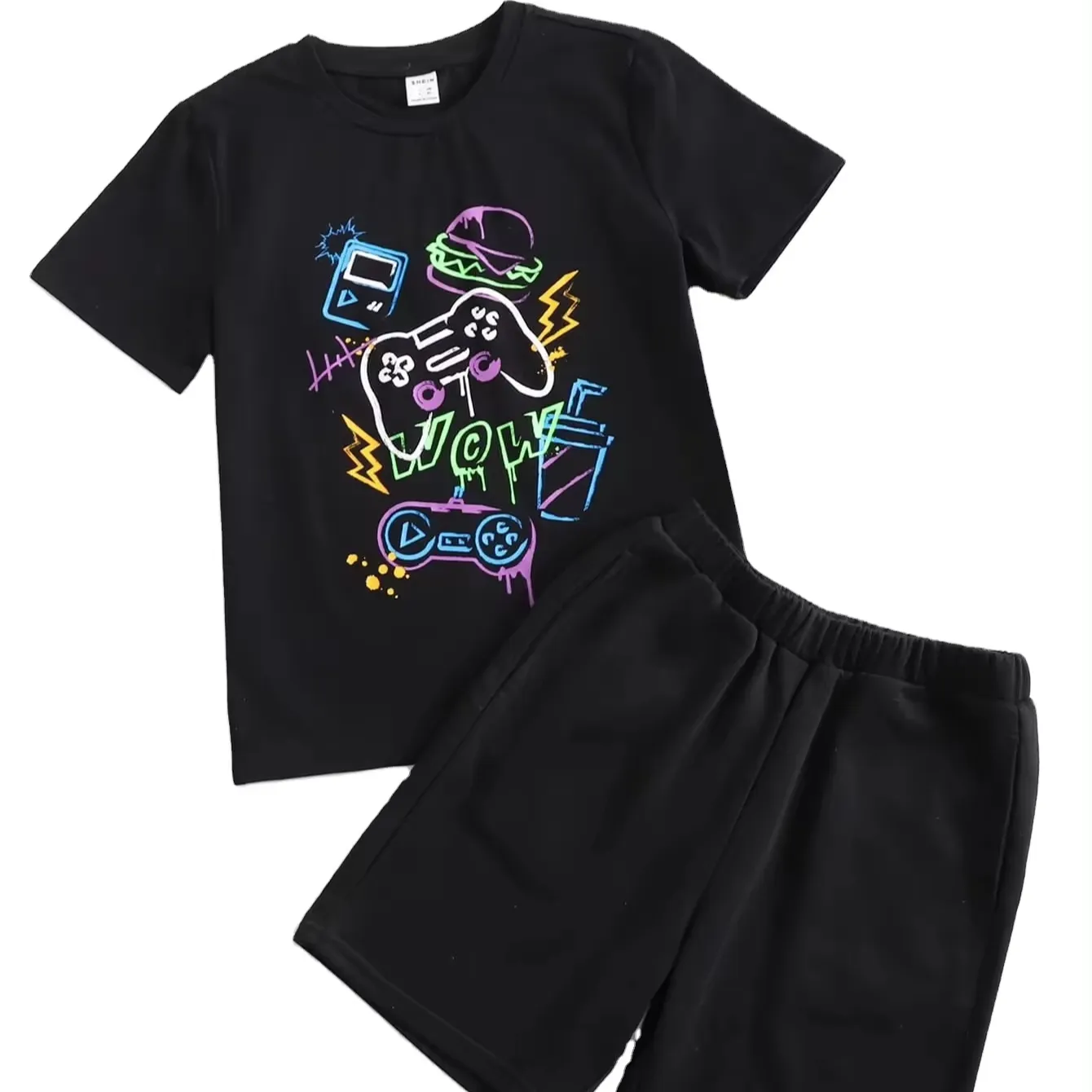 2024 Summer Kids Clothing Sets Boy Casual Children's Wear Baby Girls Boys T-shirt Shorts Cotton 2 Pieces Clothes Sets