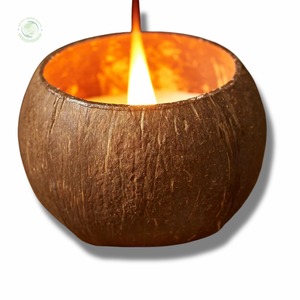 Vela natural hecha a mano, cuenco de coco hecho en Vietnam, cáscara de coco ecológica, productos hechos de vietnamita al por mayor - Product Image 1