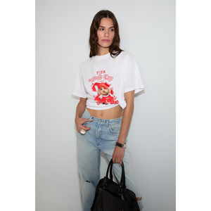 T-shirt imprimé spécial Coupe du Monde en coton biologique doux et extensible pour femme GRIMELANGE PLENE - Product Image 3