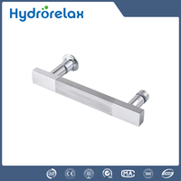 Poignée de porte de douche carrée en acier inoxydable Hydrorelax pour boîtiers en verre sans cadre