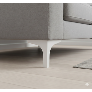 Pata de Mueble en Forma de T de Plástico Blanco de 12 cm, Soporte Resistente para Sofá, Cama, Armario, Diseño Minimalista para Hogar y Oficina - Product Image 5