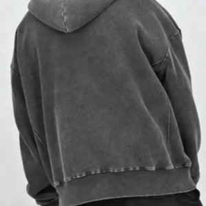 Sudadera con Capucha Personalizada de Algodón 100% de Alta Calidad, Estilo Oversize con Hombros Caídos, Lavado Ácido y Efecto Vintage, para - Product Image 5