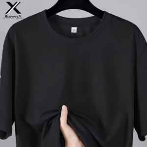 เสื้อยืดผู้ชายสั่งทำขายส่ง ผ้าไมโครไฟเบอร์ 100% โพลีเอสเตอร์ตาข่าย แขนสั้น แห้งเร็ว ทรงปกติ คุณภาพสูง สวมใส่สบาย - Product Image 6