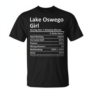 T-shirt promozionale Lake Oswego Girl From Oregon City Home Roots USA - Product Image 2