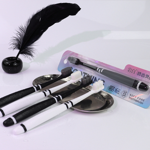 แปรงสีฟันขนนุ่มพิเศษ 10000 ขน สำหรับเหงือกบอบบาง สีดำและสีขาว - Product Image 1