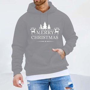 Sudadera con Capucha de Invierno con Cierre y Estampado Navideño Blanco para Hombre y Mujer - Sudadera Festiva con Estampado Digital - Product Image 5