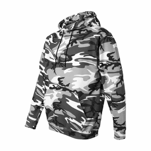 Sudaderas con capucha de camuflaje para hombres y mujeres con sisas colgantes Jersey personalizado Sudaderas deportivas 100% Algodón Patrón sólido - Product Image 4