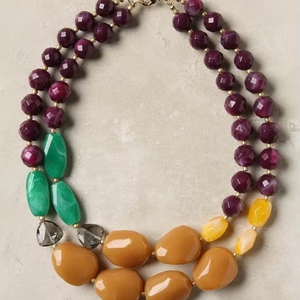 Nouveau collier de perles en résine fait à la main à la mode pour femmes parfait pour les mariages, les fêtes et les occasions spéciales - Product Image 1
