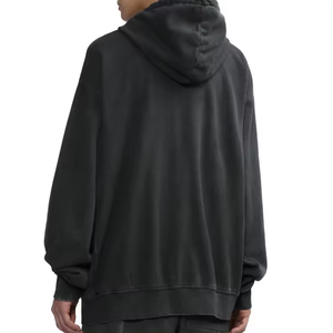 Vintage Washed Full Zip Hoodie Bulk Venta al por mayor de gran tamaño French Terry 400g Hoodies Zip Ups para MenDDP Envío - Product Image 2