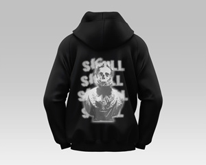 Venta al por mayor de Sudadera con capucha de gran tamaño en blanco mezcla de algodón de lujo, hombro caído, sudadera personalizable con forro polar - Product Image 5