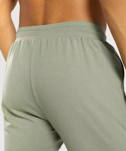 OEM al por mayor de encargo de los hombres pantalones de chándal de alta calidad de algodón Spandex pantalones de chándal casuales con cordón de la cintura media de lana en blanco - Product Image 4