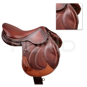 Dressage หนังม้าอานแบบอังกฤษหนังนิ่มสีน้ำตาลธรรมชาติต้นไม้ไม้ชุบนิกเกิลฮาร์ดแวร์ปรับแต่งสีได้ - Product Image 3