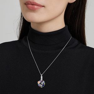 Urna de cristal de volcán moderna para cenizas, tamaño personalizado, joyería de cremación de plata esterlina, recuerdo de recuerdo para mujeres y niñas - Product Image 6