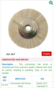 Cepillo de pelo sin montar GS 307 para herramientas de joyería-Herramientas de joyería - Product Image 2