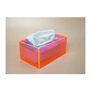 Estante de exhibición de acrílico transparente de alta calidad, organizador de servilletas rectangulares para pañuelos y servilletas - Product Image 1