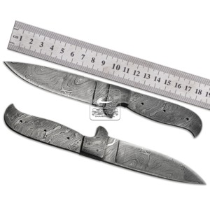 ใบมีดเหล็กดามัสกัส DD-BB-1546 งานแฮนด์เมด ขายส่ง มีดบุชคราฟท์ มีดล่าสัตว์ 192 ชั้น ลายบิดเกลียว ลายหยดน้ำ 95 มม. - Product Image 3