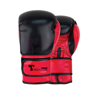 Guantes de Boxeo de Cuero con Diseño de Bloqueo para el Pulgar, Cierre de Gancho y Bucle, Personalizables, Ligeros, Transpirables, que Absorben la Humedad y Previenen Lesiones - Product Image 1