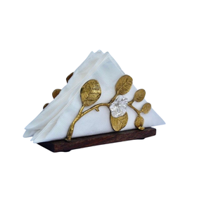 Elegante servilletero de Metal con diseño de hoja de roble y Bellota, servilletero para restaurante, dispensador de servilletas perfecto para mesa de comedor - Product Image 4