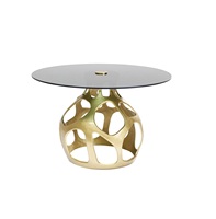 Tables basses gigognes modernes exclusives en métal antique doré pour chambre à coucher et salon Tables imbriquées en fer au nouveau design unique