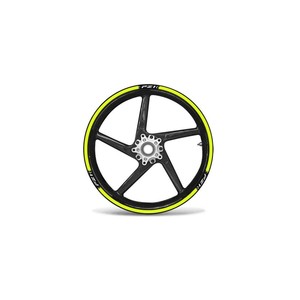 Strisce Fluorescenti Gialle per Cerchioni di Moto Yamaha FZ1 Naked, Diametro 17'', Accessori Premium per Ruote di Moto e ATV - Product Image 1