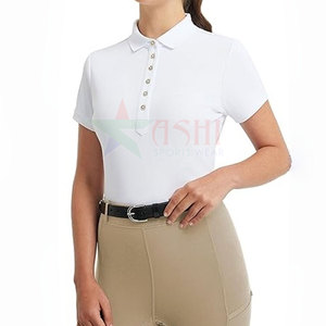 Chemise de concours d'équitation classique professionnelle pour femmes, pour les concours de dressage, imperméable, coupe-vent, en spandex/polyester, personnalisable - Product Image 1