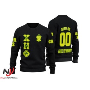 Chi Phi Beta Sorority bordado mujeres acrílico cárdigans | Sorority bordado señoras estilo personalizado kinnted cárdigan suéter - Product Image 4