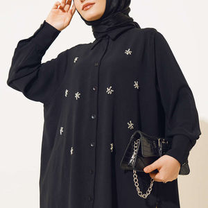 New Season XXL <b>Women's</b> Modest Islamic Clothing Summer Abaya <b>Dress</b> Kaftan <b>Tunic</b> Dubai Muslim Fashion Made of Cotton Turkish Style - Product Image 1