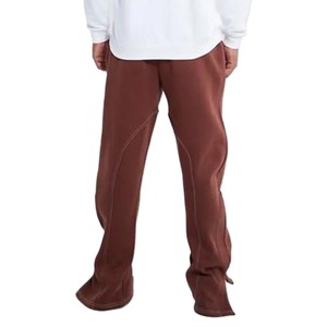 Pantalon de survêtement évasé tendance pour adultes, décontracté, 100 % coton respirant, taille élastique, coupe classique, fabriqué au Pakistan - Product Image 2