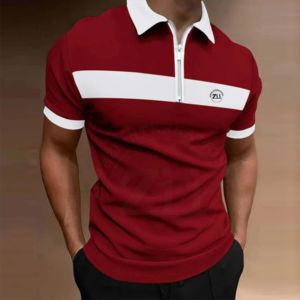 Camiseta de Golf con estampado de manga larga para hombre, camiseta transpirable de algodón con cuello redondo y cremallera 1/4, novedad de verano, venta al por mayor - Product Image 4