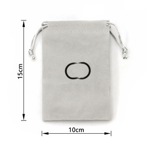 Spain Bear Luxury Custom Logo Suede Jewlery Pouch Blue White Grey <strong>Jewellery</strong> Pouch Suede Gift Pouch - Product Image 2