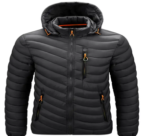 Veste polaire à fermeture éclair complète vente en gros hiver simple personnalisé grande taille veste d'hiver matelassée à capuche vêtements d'extérieur vêtements de sport - Product Image 5
