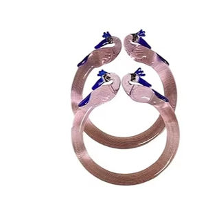 Conjunto de brazaletes de moda multicolor Lucite de resina acrílica decorativa Unisex de fiesta cristiana de pavo real de lujo tradicional - Product Image 1