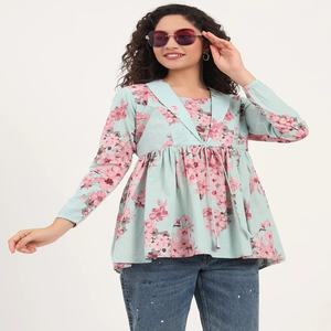 New Blue floral print cotton midi dress Square Neck 100% Cotton Quick Dry & Eco-Friendly Casual Summer <b>Beach</b> Wear - Product Image 4