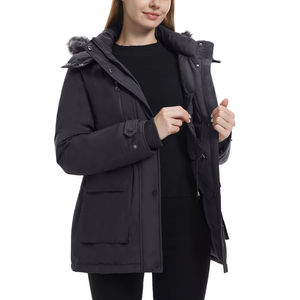 Veste d'hiver pour femmes, parka personnalisée avec logo, imperméable, tricotée, écologique, grande taille, vêtements d'extérieur à capuche, taille OEM - Product Image 1