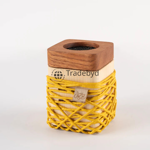 Árabe Bakhoor Mubkhar Quemador de madera hecho a mano Uso en el hogar y el hotel Juego intenso aromático de calidad superior con cuero de diferentes colores - Product Image 5