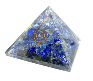 Pirámide de Orgón de Lapislázuli con Punta de Cristal para Protección, Meditación y Decoración, Venta al Por Mayor - Product Image 1