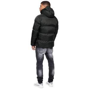 Veste matelassée en toile personnalisée pour hommes, manteau d'hiver chaud et coupe-vent à capuche et à manches longues, vêtements d'extérieur respirants, prix de gros - Product Image 4