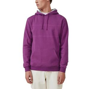 Haute qualité imprimé broderie pull sweats à capuche pour hommes coton respirant couleur unie vêtements d'hiver basiques - Product Image 1