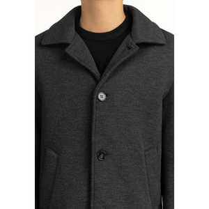 Chaqueta Casual de Cuero Genuino con Cuello Alto MN-JKT-WS25-046, Corte Regular, Temporada Otoño, Talla XS, Reversible, Acabado de Lana - Product Image 1