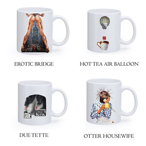 Mug en céramique européenne de haute qualité, compatible micro-ondes et lave-vaisselle, avec couvercles, motifs mignons, pour thé, petit-déjeuner, lait - Product Image 6