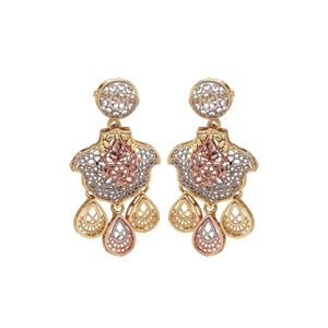 Bijoux de colliers plaqués 3 tons, ensemble de colliers modernes en laiton 3 tons, ensemble de bijoux de mode personnalisé, ensemble de bijoux de formage trois couleurs - Product Image 5