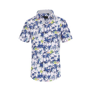 Fait sur mesure en gros été hommes chemise de plage impression hommes deux pièces chemise et short ensembles chemise et court - Product Image 4