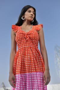 High Quality Modern Floral Printed Boho Women <b>Loose</b>-Fit Flowy Cotton Maxi <b>Dress</b> High Collar Beach Silhouette for Summer Wear - Product Image 5