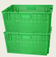 Nouvelle caisse pliable en plastique avancée 2023, boîte de rangement pliable pour le transport, conteneur pliable pour fruits, caisse en plastique avec couvercle.