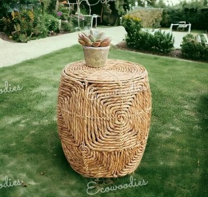 เก้าอี้ตกแต่งสำหรับห้องนั่งเล่นของตกแต่งบ้านเบาะรองนั่งแบบหวายทรงกลมแบบออตโตมันให้ความอบอุ่นและสบายสำหรับห้องนอนคอนโซลฝังกระดูก - Product Image 4