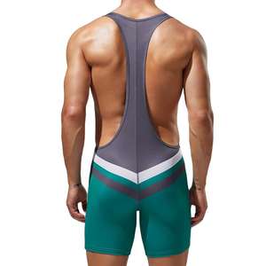 Débardeur de sport pour homme, maillot de corps extensible et respirant, combinaison de lutte, combinaison de musculation, short à l'avant - Product Image 5
