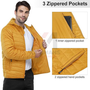 Custom Designed Mens Hooded Puffer <b>Jacket</b> High-<b>Tech</b> Insulation, Lightweight, Water-Resistant Winter <b>Wear</b> Bulk Supplier Factory - Product Image 3
