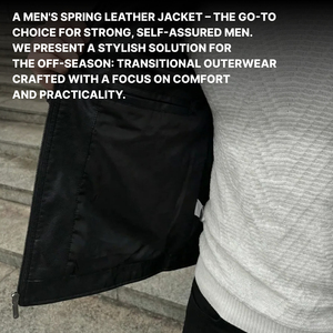 Veste en cuir véritable pour homme, doublée de peau de mouton, fermeture éclair, coupe classique, couleur personnalisée, logo, vêtement d'extérieur pour le printemps - Product Image 3